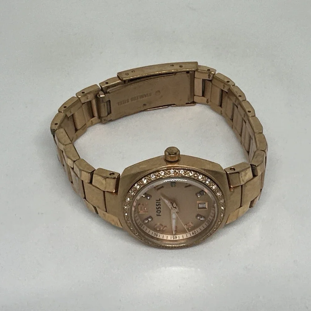 Fossil Colleague AM4508 Women's Gold Stainless Steel Analog Dial Watch HME749